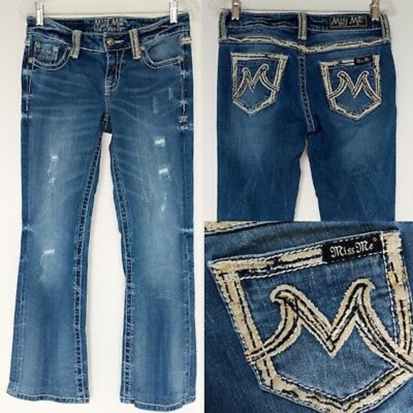 Miss Me Denim - Miss Me the M Series Embroidered Boot Cut Jeans 24